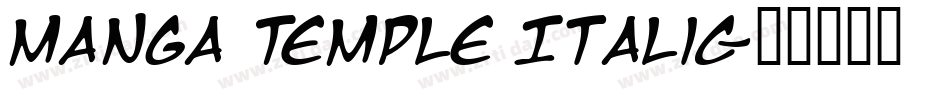 Manga Temple Italic字体转换